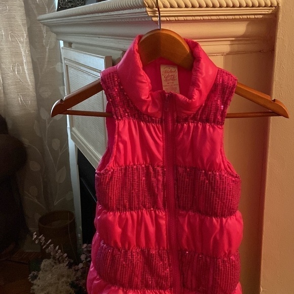 Faded Glory Girls Quilted Puffer Vest Sequins M 7-8 - Picture 5 of 5